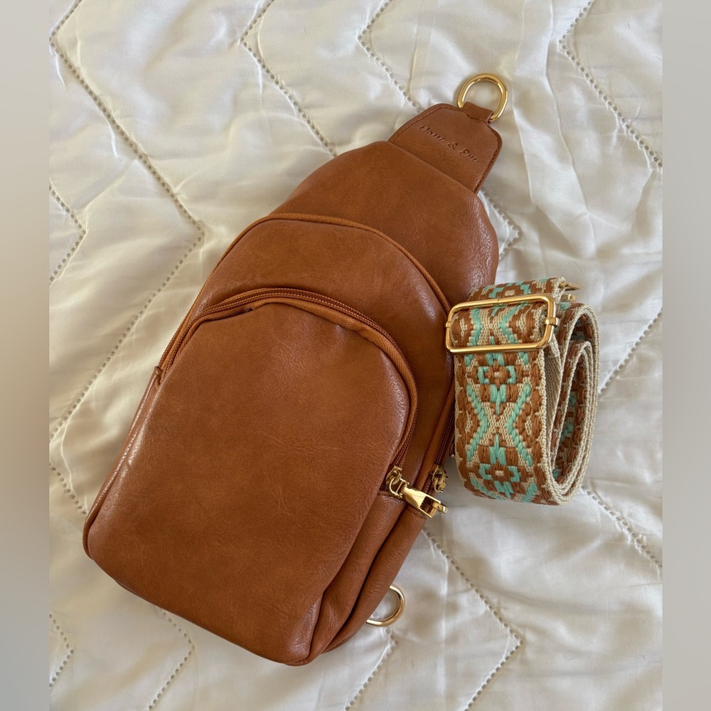 Dani & Em Mylah Crossbody Sling Vegan Leather Handbag